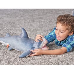 Stor hvidhaj bamse 60 cm. fra Living Ocean