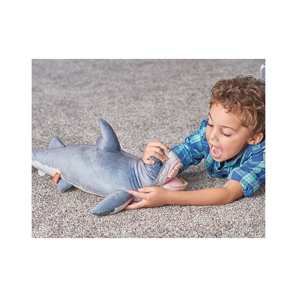Stor hvidhaj bamse 60 cm. fra Living Ocean