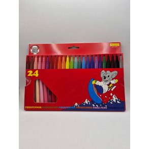 24 stk. tuscher / tusser i paphylster