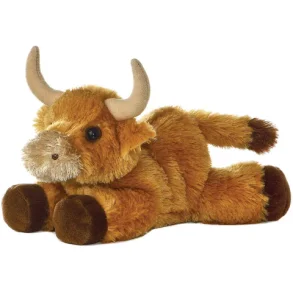 Lille brun tyr 19 cm. fra Aurora Flopsie 