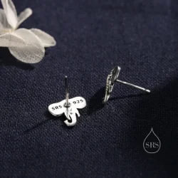 �restikker med elefanter Oxideret (925 s�lv)