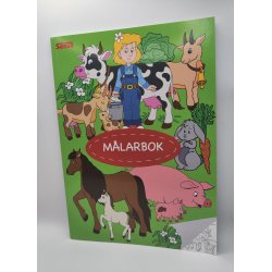 Malebog med dyr fra bondegrden