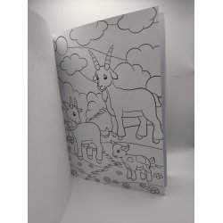 Malebog med dyr fra bondegrden