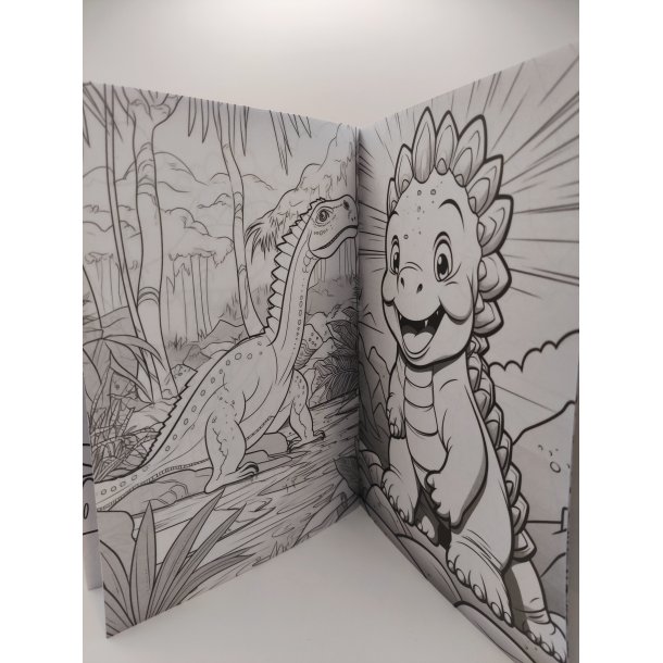 Malebog med 24 dyremotiver (Dyr &amp; dinos)