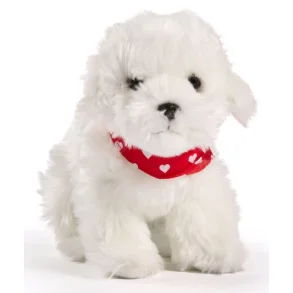 Malteser hund med trklde 27 cm. fra Uni-Toys