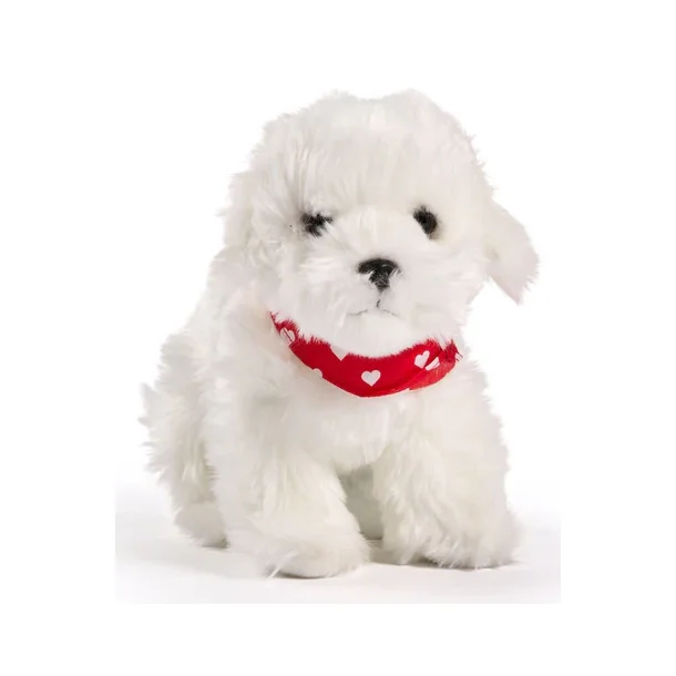 Malteser hund med trklde 27 cm. fra Uni-Toys