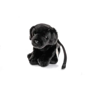 Sort labrador hundebamse 22 cm. fra Uni-Toys