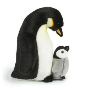 Stor (Kejser-) Pingvin med baby 27 cm. fra Living Nature
