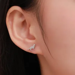 �restikker med sch�ferhunde (925 s�lv)