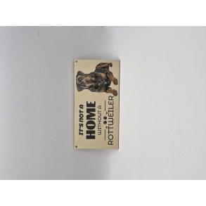 Trskilt med Rottweiler