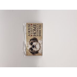 Trskilt med Shih Tzu