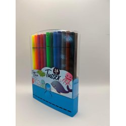 24 stk. tuscher / tusser i fin plastboks