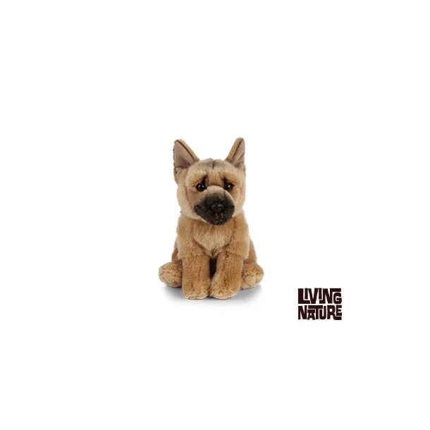 German Shepherd Hund Bamse 21 cm. Schferhund fra Living Nature