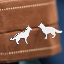 �restikker med sch�ferhunde (925 s�lv)